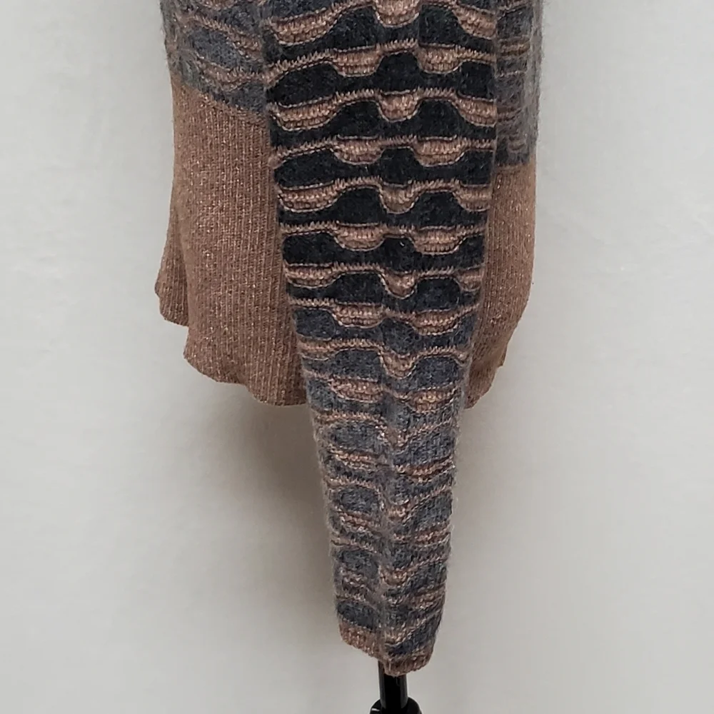 VINTAGE Y2K Jones New York Wool Mohair Multi-Knit Batwing Turtleneck Sweater XL
